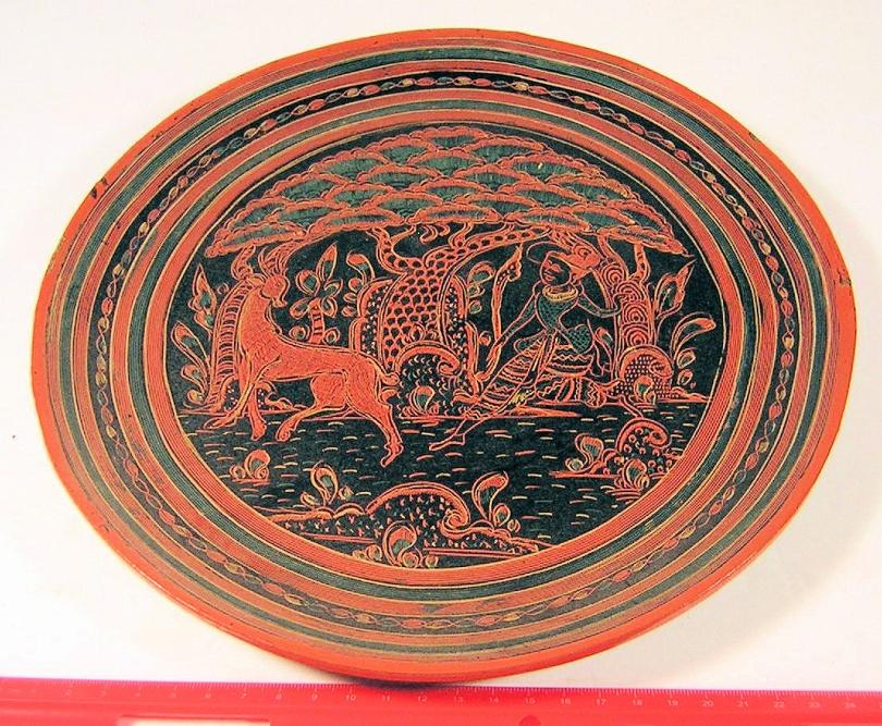 Lacquerware plate-image